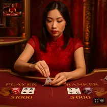 Glitch Spin - Live Baccarat Table Game - High Roller Action